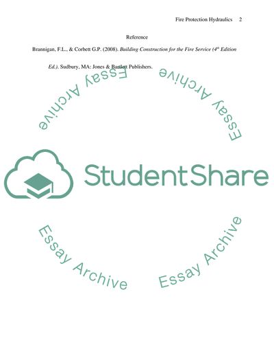 Fire Protection and Water Supply