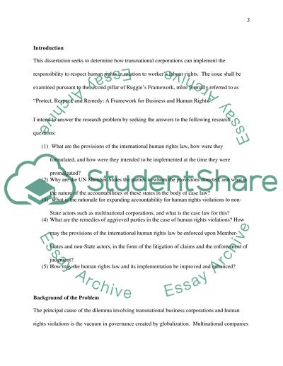 write an essay on transnational corporations accountability of human rights