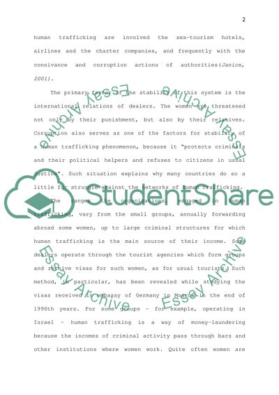 The Problem of Human Trafficking