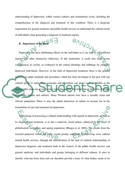 Globalisation and Mental Disorders