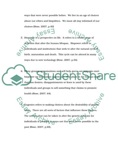 Biopolitics and Biological Life