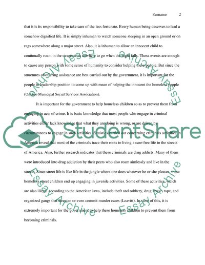 Homeless People Should Get Shoulder by Government