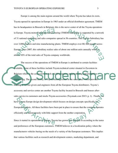 Toyota Motor European Manufacturing