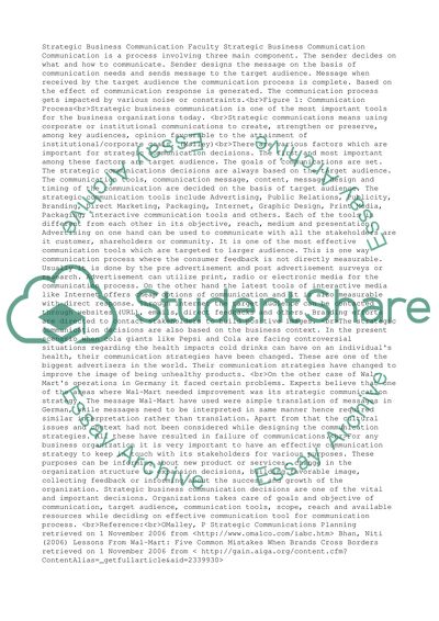 Strategic Business Communication