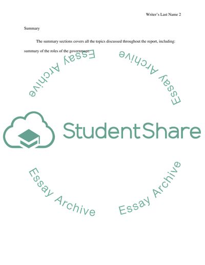 Adam Smith and his view of the role on government in the economy