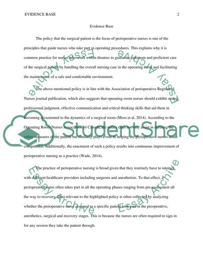 Evidence Base in Nursing