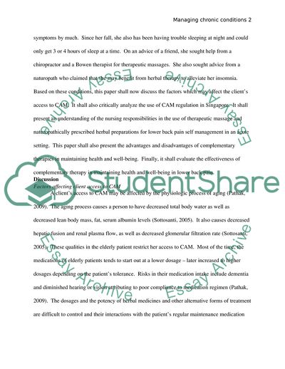 The Use of Complementary and Alternative Medicine