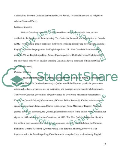 French speaking canadians