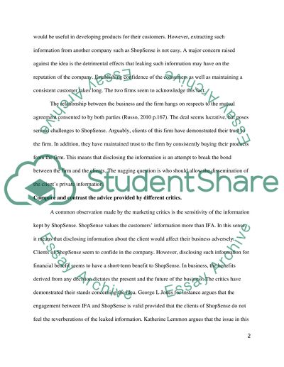 Marketing Issues of ShopSense at Stake