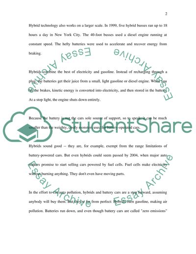 Importance of Hybrid Cars