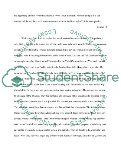 Gender Issues in Our Society