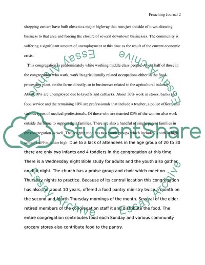One Preaching Journal Analysis