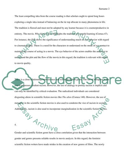 The concept of science fiction in cinema