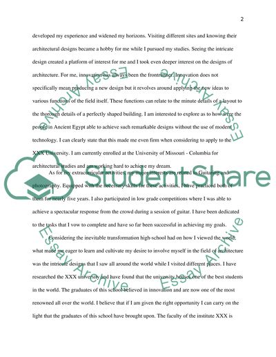 Personal essay for graduate admissions
