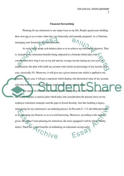 Financial Stewardship