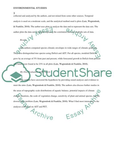 Climatic Change and Water Balance Techniques