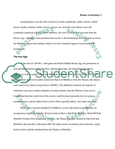 Iron Age and Roman Archaeology