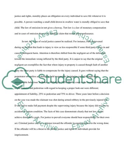 Tort Law and Distributive Goals