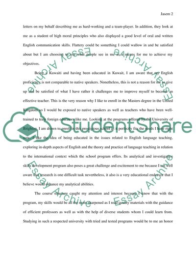 Statement of purpose 3