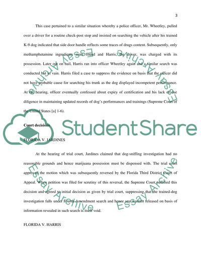 Florida v. Harris and Florida v. ardines