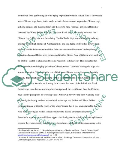 British Chinese pupils and Laddism