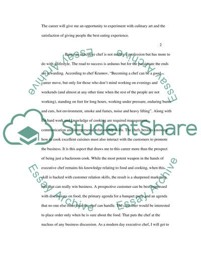 Executive Chef: Worthwhile Career