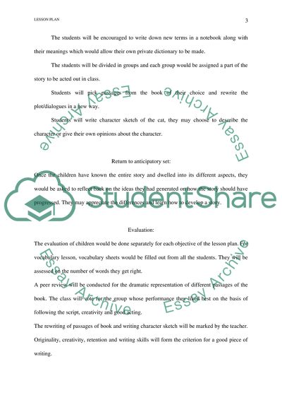 Lesson Plan for The Diary of a Killer Cat by Anne Fine