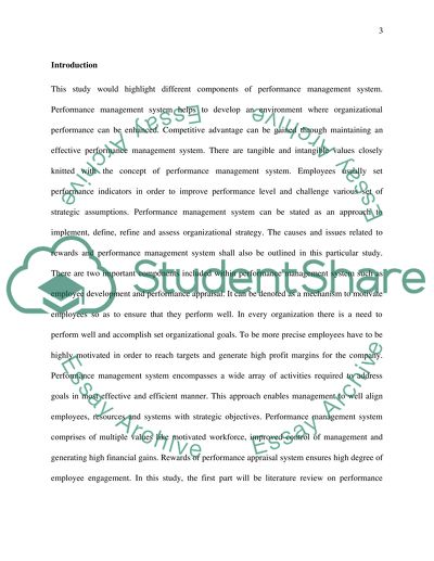 Performance management systems