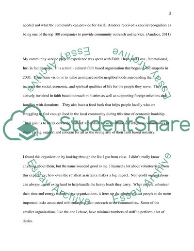 Reflection on Community Involvement