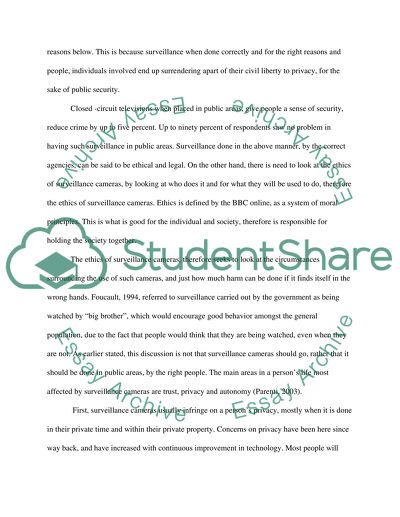 Should The Surveillance Be Done in Public Areas