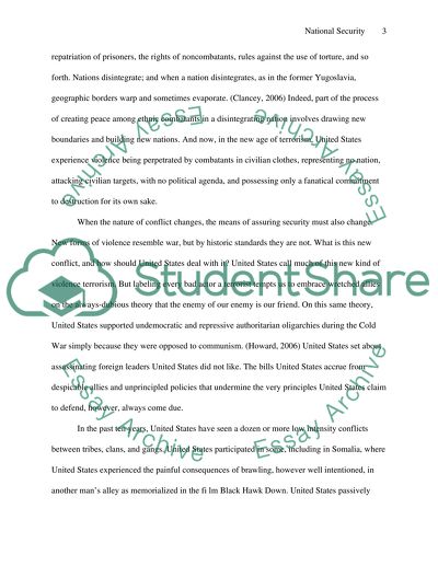 Fortifying U.S. National security