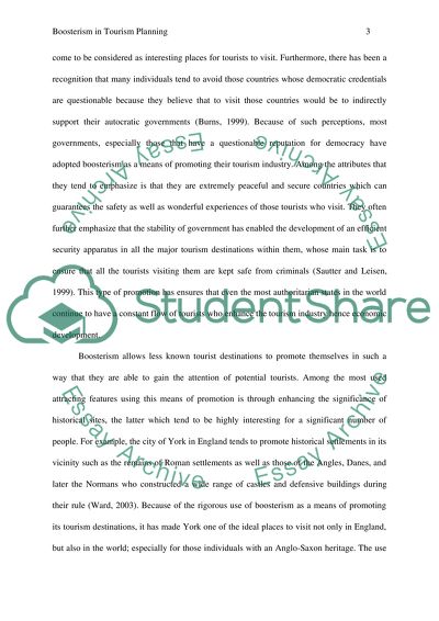 Boosterism in Tourism Planning