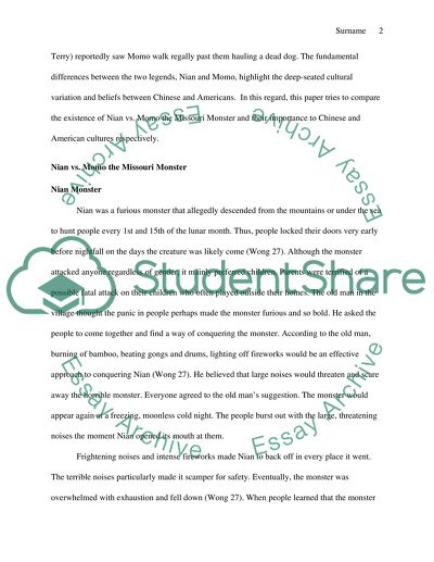 Comparing between Chinese Monster and American Monster