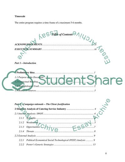 Market Position of Tesco as a Home Catering Provider