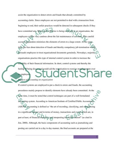 Management planning and control system