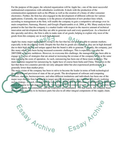 Strategic Planning of Apple Company