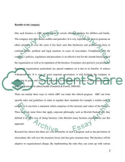 Designing an Ethics Program