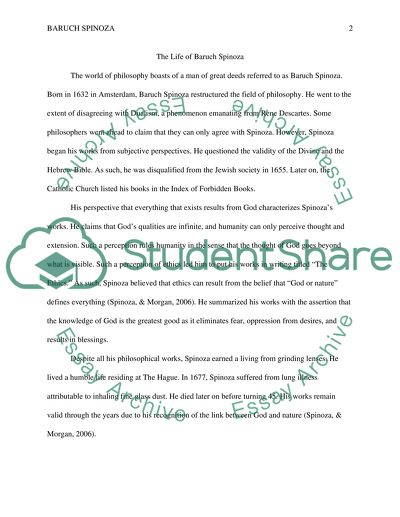 Life of Baruch Spinoza