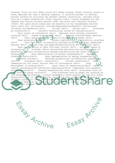 Internet Tools for Dirt Bikes