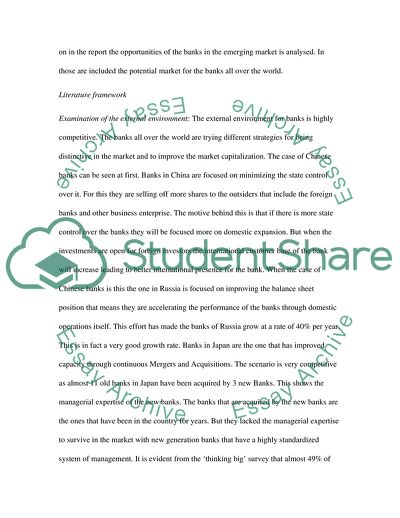 Strategy of Commercial Banks Operating in the International Environment
