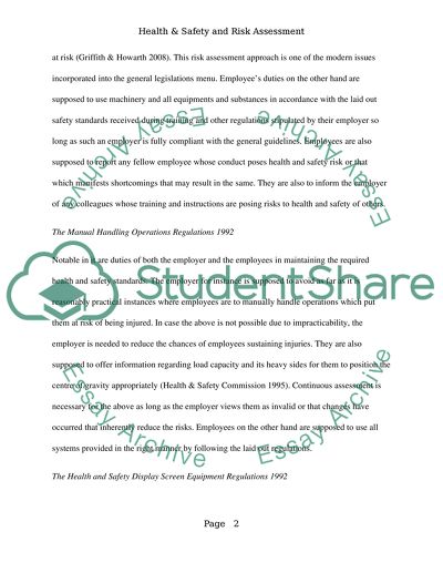 Management of Health and Safety at Work Regulations 1992