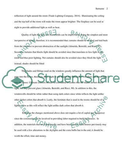 Lighting for households