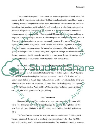 The Bible vs the Epic of Gilgamesh