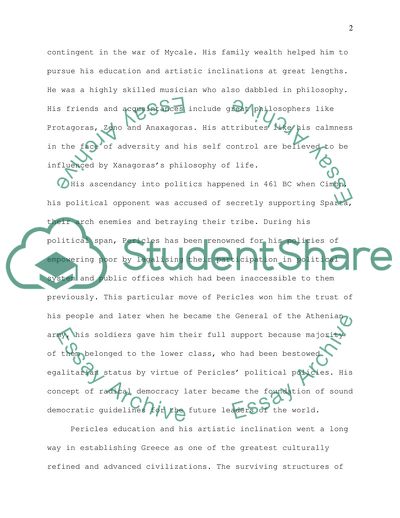 Pericles: One the Greatest War Strategist