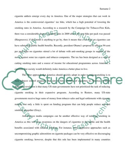 How to reduce smoking in america