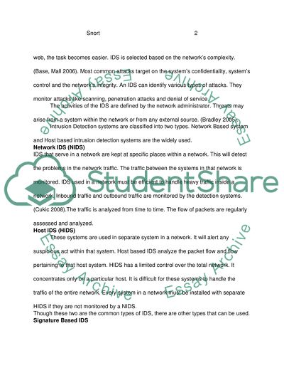 Intrusion Detection System