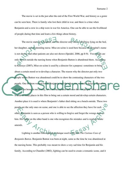 Benjamin button essay