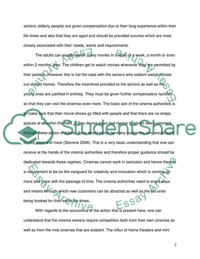 Why a Cinema Charges Three Different Prices for its Customers