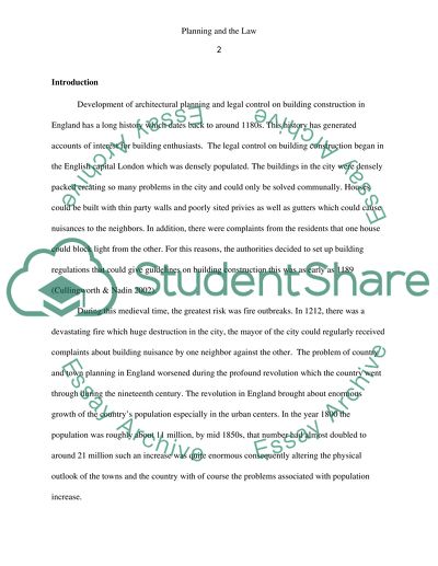 Planning and the Law