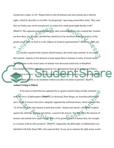 Ethical Issues Involved in Animal Testing